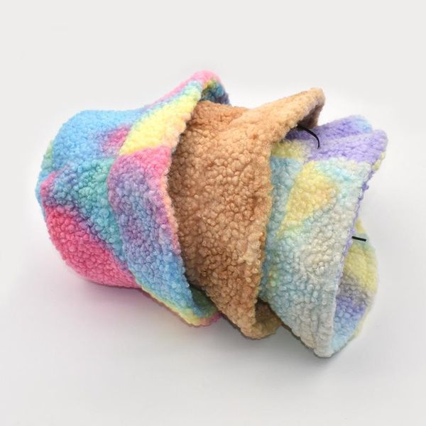 fashion tie-dye outdoor multicolor rainbow lamb wool letter pattern bucket hat women winter soft warm hat1, Blue;gray
fashion tie-dye outdoor multicolor rainbow lamb wool letter pattern bucket hat women winter soft warm hat1, Blue;gray