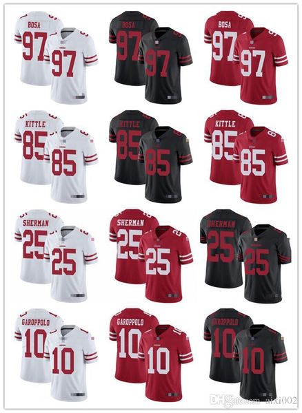 men women youth san francisco 49ers 85 george kittle 10 jimmy garoppolo 25 richard sherman 97 nick bosa custom football jerseys, Black;red
men women youth san francisco 49ers 85 george kittle 10 jimmy garoppolo 25 richard sherman 97 nick bosa custom football jerseys, Black;red