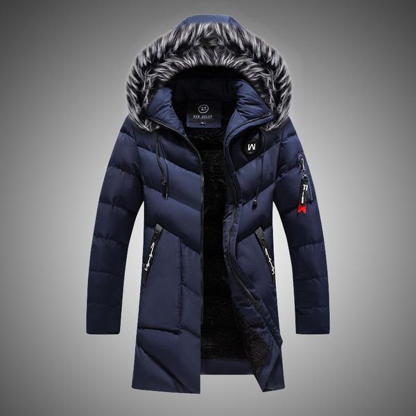 fashion winter warm cotton jacket men's casual windproof plus velvet thick hooded coat men's solid color high-quality jacket men, Black
fashion winter warm cotton jacket men's casual windproof plus velvet thick hooded coat men's solid color high-quality jacket men, Black