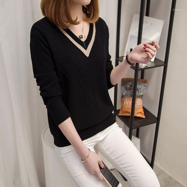women loose knitted sweater female v-neck small fresh sweater autumn new sweaters women pullovers slim warm hollow sweaters1, White;black
women loose knitted sweater female v-neck small fresh sweater autumn new sweaters women pullovers slim warm hollow sweaters1, White;black