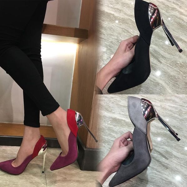 chaussures femme italian 11cm high heels mixed colors ladies shoes pumps suede pointed toe party wedding shoes for woman1, Black
chaussures femme italian 11cm high heels mixed colors ladies shoes pumps suede pointed toe party wedding shoes for woman1, Black