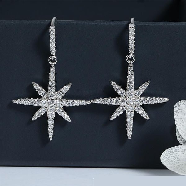 new arrival zircon trendy david star women dangle earrings classic accesorios mujer aretes zk30, Silver
new arrival zircon trendy david star women dangle earrings classic accesorios mujer aretes zk30, Silver