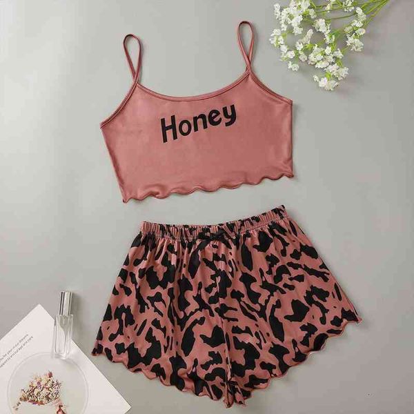 honey print pajama set summer sleepwear pyjamas women plus size 2 piece home suit loungewear fashion lingerie tracksuit, Black;red
honey print pajama set summer sleepwear pyjamas women plus size 2 piece home suit loungewear fashion lingerie tracksuit, Black;red