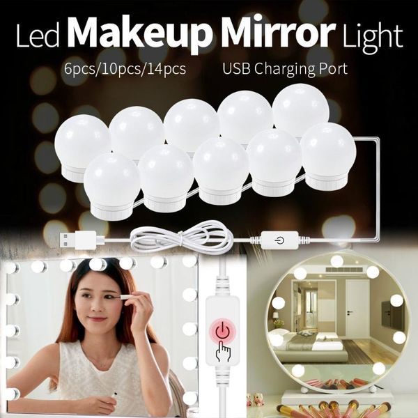 usb led vanity mirror lights kit makeup lighting fixture dimmable bulbs for vanity table set bathroom dressing room hollywood
usb led vanity mirror lights kit makeup lighting fixture dimmable bulbs for vanity table set bathroom dressing room hollywood