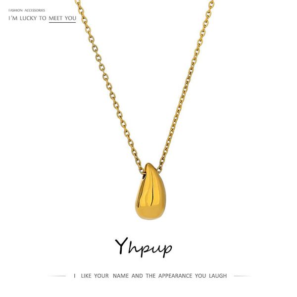 pendant necklaces yhpup waterdrop minimalist stainless steel gold necklace for women super classic exquisite smooth metal jewelry, Silver
pendant necklaces yhpup waterdrop minimalist stainless steel gold necklace for women super classic exquisite smooth metal jewelry, Silver