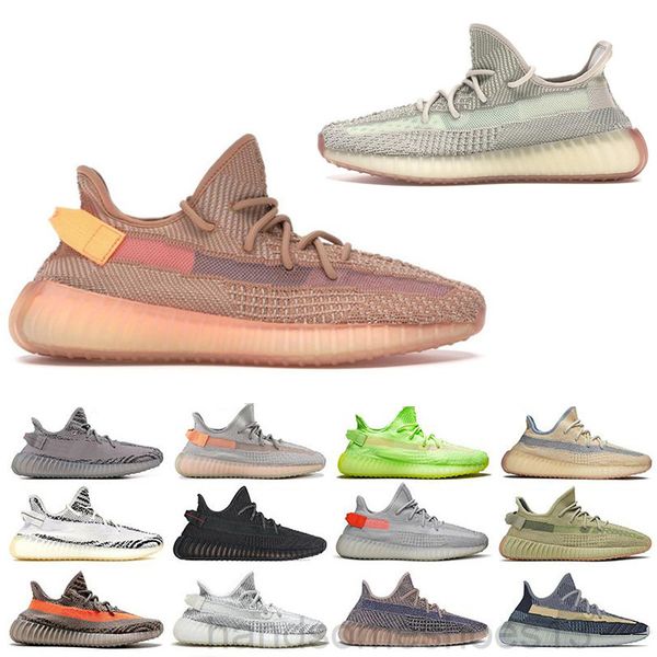 

2019s v2 kanye west s triple white bred butter teach red men women green-core zebra sports sply- training sneakers h-2w