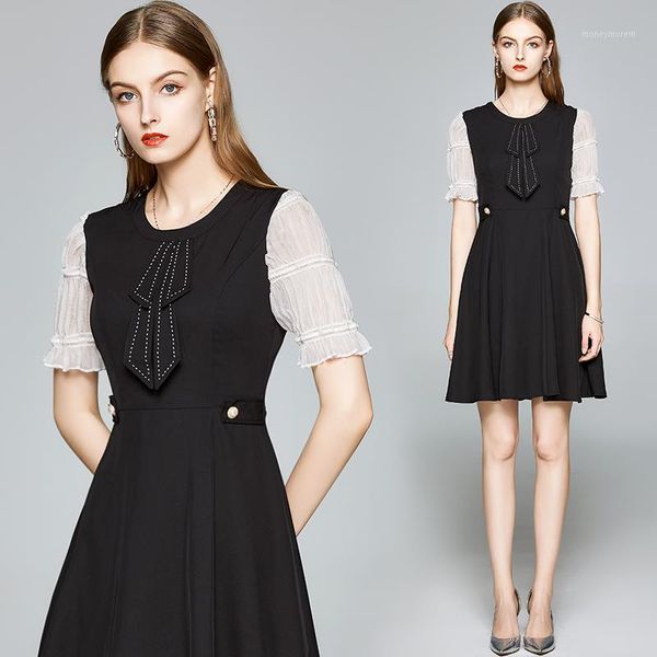 will the new french net yarn splicing bowknot accept waist show thin atmosphere elegant dress dress1, Black;gray
will the new french net yarn splicing bowknot accept waist show thin atmosphere elegant dress dress1, Black;gray