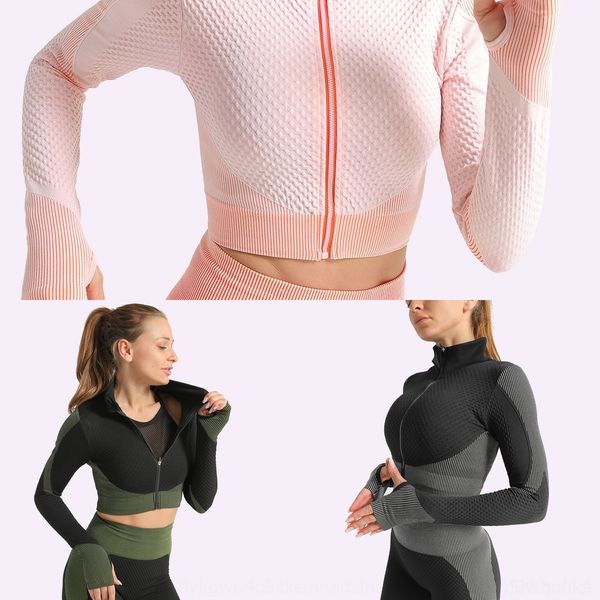 p1qcq tight sport training quick running yoga navel exposed seamless dry zipper zipper long sleeves puelv, Gray
p1qcq tight sport training quick running yoga navel exposed seamless dry zipper zipper long sleeves puelv, Gray