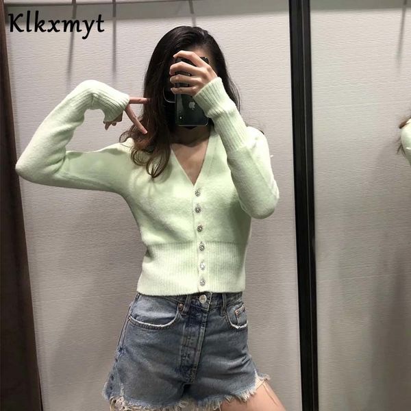 klkxmyt za women fashion button-up cropped knitted cardigan sweater vintage v neck long sleeve female outerwear chic 201203, White;black
klkxmyt za women fashion button-up cropped knitted cardigan sweater vintage v neck long sleeve female outerwear chic 201203, White;black