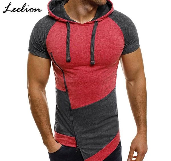 icelion 2020 summer hooded short sleeve t shirt men fashion oblique zipper hit color patchwork t-shirt slim fit men's tshirt cx200617, White;black
icelion 2020 summer hooded short sleeve t shirt men fashion oblique zipper hit color patchwork t-shirt slim fit men's tshirt cx200617, White;black