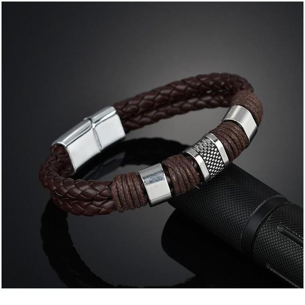 new arrival men pu leather 1pc punk boys unique zinc alloy weave knit brown bracel jllrao
new arrival men pu leather 1pc punk boys unique zinc alloy weave knit brown bracel jllrao