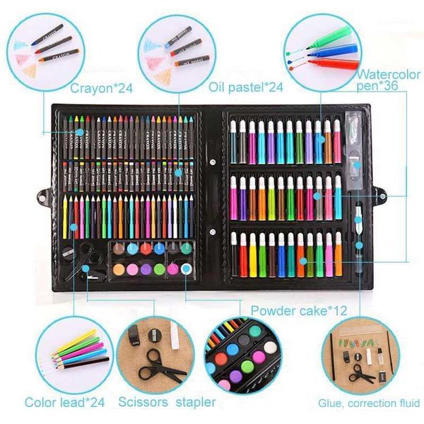 150 pcs/set kids art set children drawing set water color pen crayon oil pastel painting drawing tool art supplies stationery1
150 pcs/set kids art set children drawing set water color pen crayon oil pastel painting drawing tool art supplies stationery1