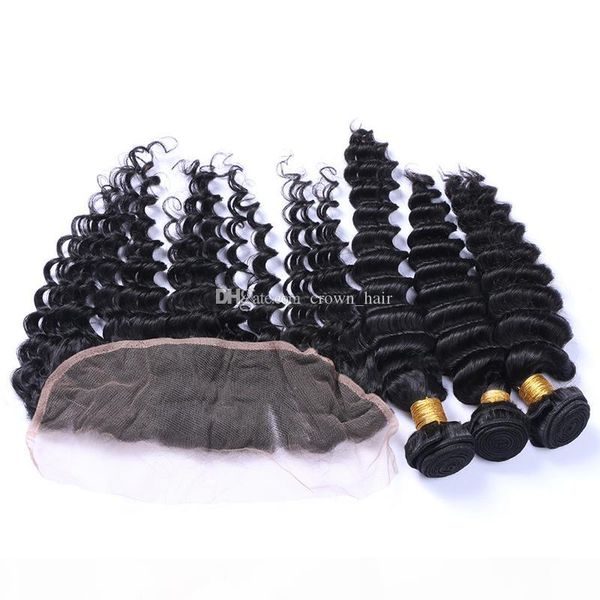 part ear to ear lace frontal with hair bundles deep wave indian human hair weaves with lace frontal 4pcs lot bleached knot, Black
part ear to ear lace frontal with hair bundles deep wave indian human hair weaves with lace frontal 4pcs lot bleached knot, Black