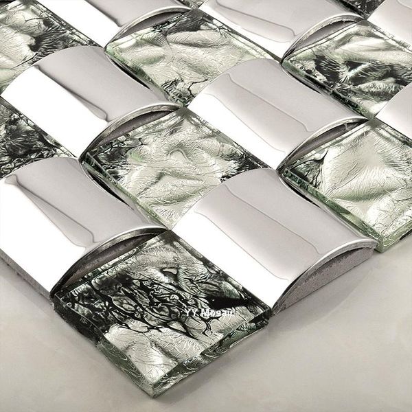 creative silver color arched stailess steel metal hand draw gold foil glass mosaic tile for showroom store cabinet fireplace bar
creative silver color arched stailess steel metal hand draw gold foil glass mosaic tile for showroom store cabinet fireplace bar