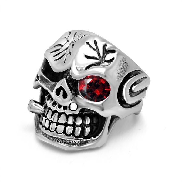 stainless steel men ring ruby skeleton skull latest finger desgins ing, Golden;silver
stainless steel men ring ruby skeleton skull latest finger desgins ing, Golden;silver