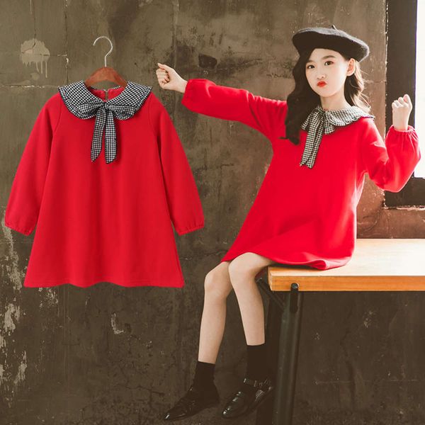 2020 girls' autumn new and winter drs korean plush thickened long sve children's dign sense of foreign princs skirt, Red;yellow
2020 girls' autumn new and winter drs korean plush thickened long sve children's dign sense of foreign princs skirt, Red;yellow