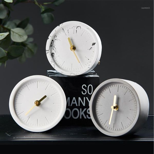 1pc cement clock simple round turbine design bedside table clock modern fashion silent deskhome decor1
1pc cement clock simple round turbine design bedside table clock modern fashion silent deskhome decor1