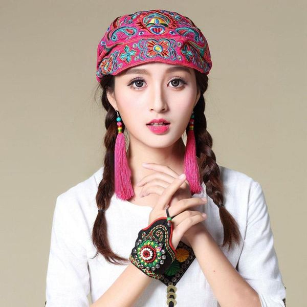 fashion women mexican style ethnic vintage embroidery flowers bandanas red print hat floral print cap berets, Blue;gray
fashion women mexican style ethnic vintage embroidery flowers bandanas red print hat floral print cap berets, Blue;gray