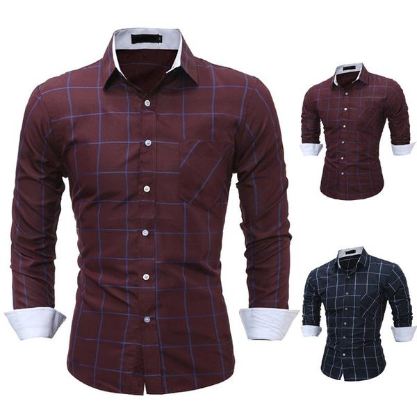 men's casual shirts shirt long sleeve turn down collar contrast plaid single-breasted cardigan patchwork slim type, White;black
men's casual shirts shirt long sleeve turn down collar contrast plaid single-breasted cardigan patchwork slim type, White;black
