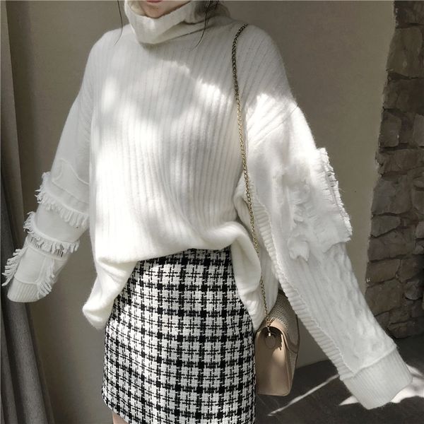 2021 End Designer Women's Blouses New Alpaca Thick Woolen Turtleneck High Pullovers Fashion Frilly Pure Mesh Top IGBO, White;black
2021 End Designer Women's Blouses New Alpaca Thick Woolen Turtleneck High Pullovers Fashion Frilly Pure Mesh Top IGBO, White;black
