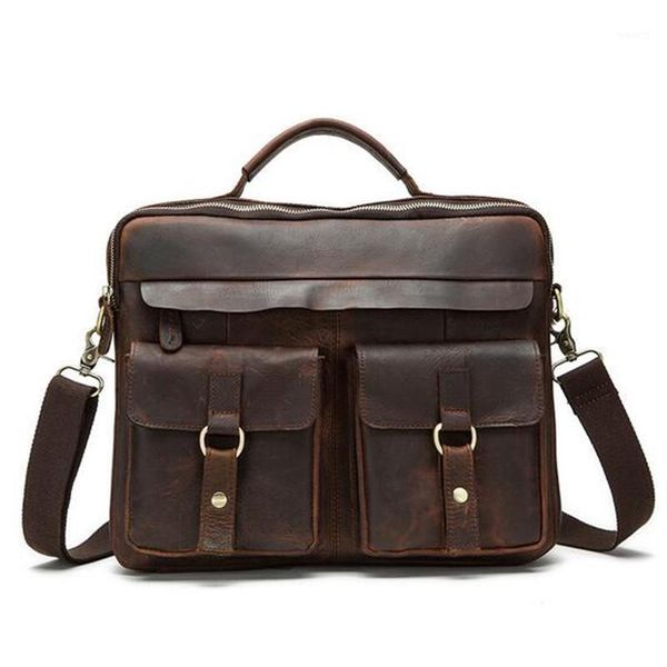 briefcases men bag business vintage genuine leather briefcase handbag messenger lapcasual shoulder1
briefcases men bag business vintage genuine leather briefcase handbag messenger lapcasual shoulder1
