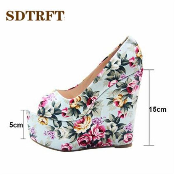 dress shoes sdtrft peep toe pumps platform party flowers woman 15cm high heeled zapatos mujer sweet wedges stiletto plus:34-42 43, Black
dress shoes sdtrft peep toe pumps platform party flowers woman 15cm high heeled zapatos mujer sweet wedges stiletto plus:34-42 43, Black