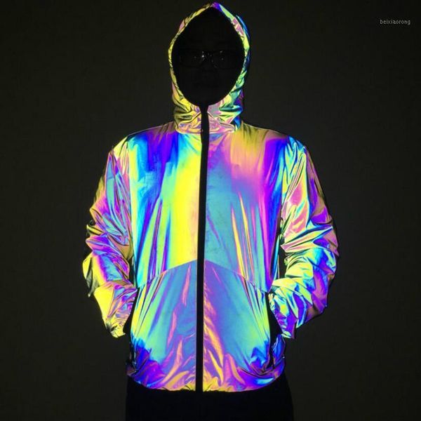 autumn winter men night colorful reflective hooded jacket casual windbreaker man hip hop jackets and coats1, Black;brown
autumn winter men night colorful reflective hooded jacket casual windbreaker man hip hop jackets and coats1, Black;brown