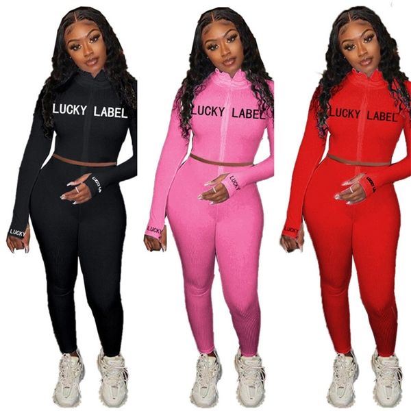 women designer tracksuit embroidery lucky lable letters zipper coat jacket legging pants outfit two piece clothing sets g12202, White
women designer tracksuit embroidery lucky lable letters zipper coat jacket legging pants outfit two piece clothing sets g12202, White