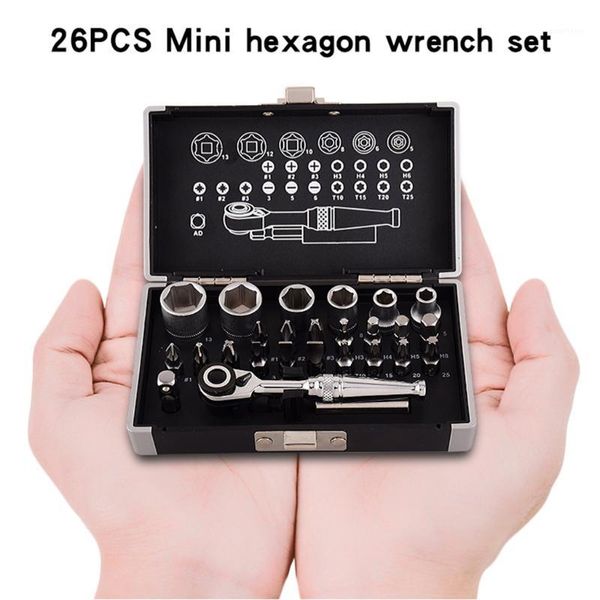 26pcs mini ratchet wrench socket bits 1/4'' drive spanner kit tools for bicycle 35ec1
26pcs mini ratchet wrench socket bits 1/4'' drive spanner kit tools for bicycle 35ec1