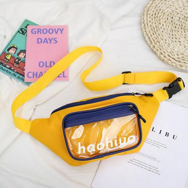 women belt bag messenger bag female waist chest casual ladies shoulder transparent jelly