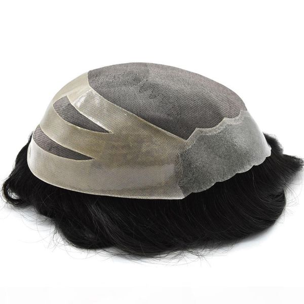 hair men toupee brazilian remy human hair wig for males durable hair piece with mono and pu 1b#, Black
hair men toupee brazilian remy human hair wig for males durable hair piece with mono and pu 1b#, Black