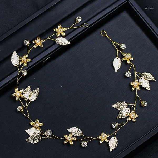 women fashion golden leaf flower pearl rhinestone bride headband hairband wedding bridal head piece hair ornaments jewelry sl1, Golden;silver
women fashion golden leaf flower pearl rhinestone bride headband hairband wedding bridal head piece hair ornaments jewelry sl1, Golden;silver