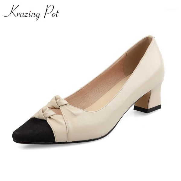 krazing pot gladiator genuine leather pleated mixed cloth small square toe med strange heel slip on office lady women pumps l321, Black
krazing pot gladiator genuine leather pleated mixed cloth small square toe med strange heel slip on office lady women pumps l321, Black