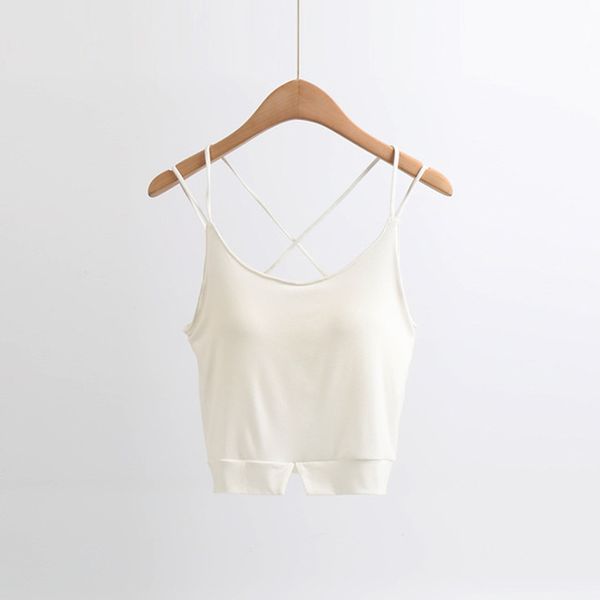 2021 new women tank seamless underwear female crop cross strap lingerie chest pad push up camisole femme fashion fhjp, Black;white
2021 new women tank seamless underwear female crop cross strap lingerie chest pad push up camisole femme fashion fhjp, Black;white
