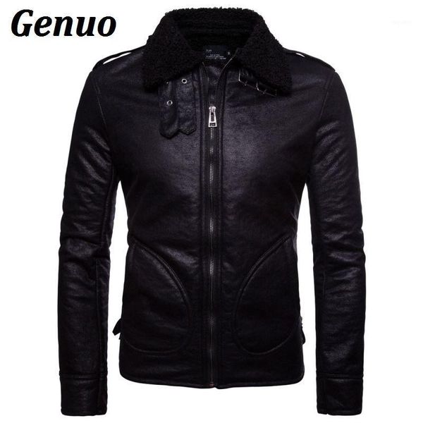 genuo men leather jacket winter warm fur lamb woolen casual jacket men fur collar plush faux leather coat 20181, Black
genuo men leather jacket winter warm fur lamb woolen casual jacket men fur collar plush faux leather coat 20181, Black