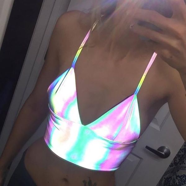 women v neck bralette vest camisole crop strap reflective fashion camis summer 2020 sleeveless backless tank, White;black
women v neck bralette vest camisole crop strap reflective fashion camis summer 2020 sleeveless backless tank, White;black