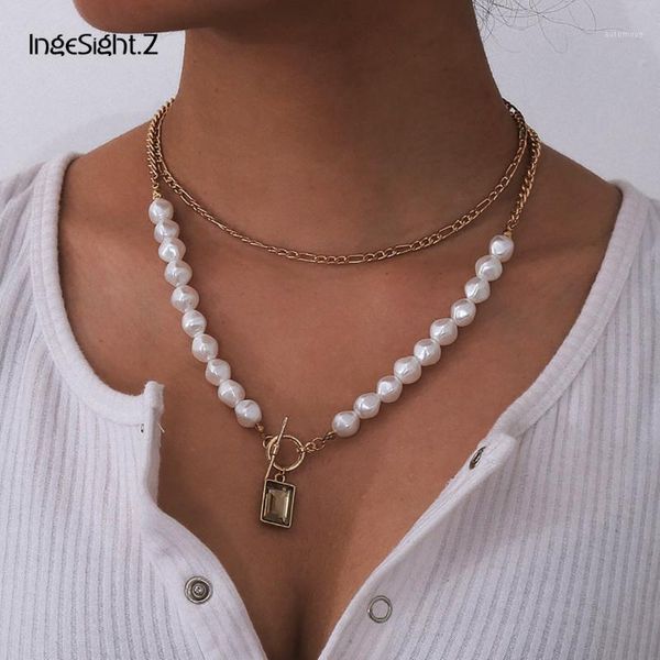 ingesight.z punk multi layered imitation pearl lasso choker necklace collar crystal square pendant necklaces for women jewelry1, Silver
ingesight.z punk multi layered imitation pearl lasso choker necklace collar crystal square pendant necklaces for women jewelry1, Silver