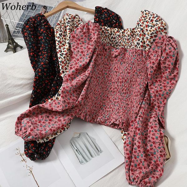 women's blouses & shirts woherb sweet floral blouse women corduroy crop square collar pleated ruffles korean shirt short female blusas, White
women's blouses & shirts woherb sweet floral blouse women corduroy crop square collar pleated ruffles korean shirt short female blusas, White