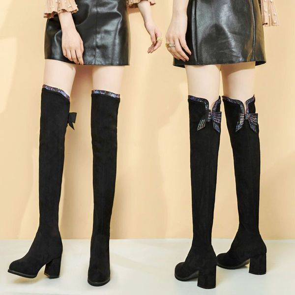 womens boots autumn and winter short-height thinner-looked high heels long boot skinny leg stretch thick heel, Black
womens boots autumn and winter short-height thinner-looked high heels long boot skinny leg stretch thick heel, Black