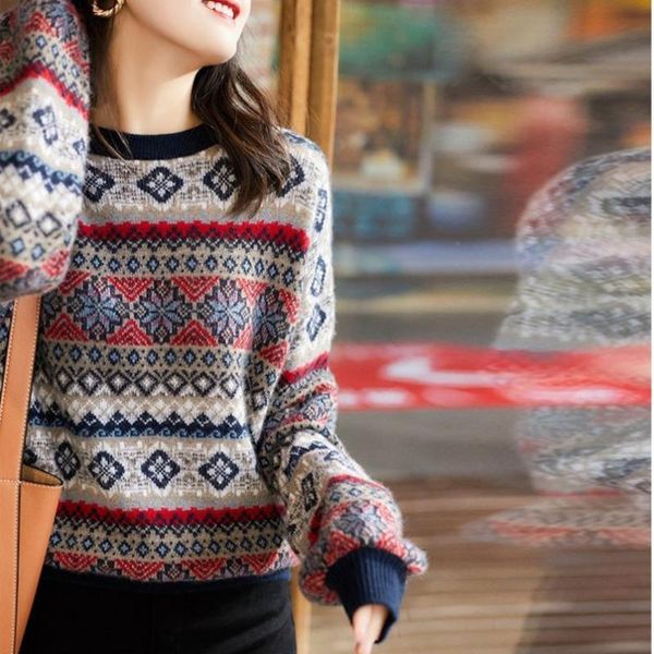 women's sweaters 2021 year christmas sweater autumn winter pullover round neck lazy thick ethnic women frayed, White;black
women's sweaters 2021 year christmas sweater autumn winter pullover round neck lazy thick ethnic women frayed, White;black