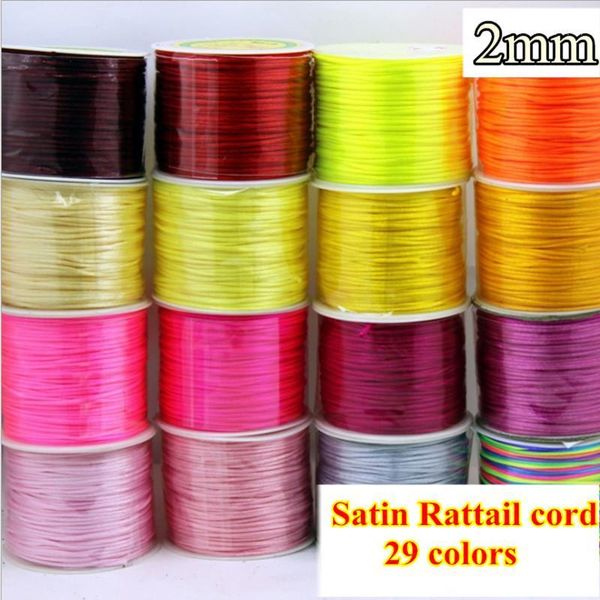 29 color rattail braided nylon cord satin string 2mm shamballa macrame diy beading cord kunihimo bracelet 200 yard1, Black;white
29 color rattail braided nylon cord satin string 2mm shamballa macrame diy beading cord kunihimo bracelet 200 yard1, Black;white