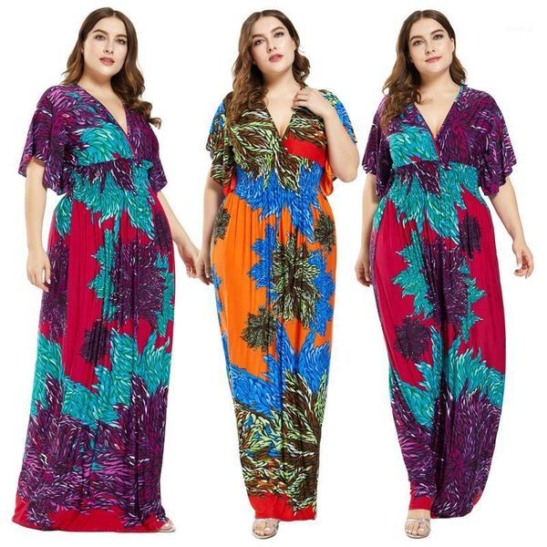 boho women long maxi dress summer floral print short sleeve v neck beach sundress kaftan bohemian party plus size dresses caftan1, Black;gray
boho women long maxi dress summer floral print short sleeve v neck beach sundress kaftan bohemian party plus size dresses caftan1, Black;gray