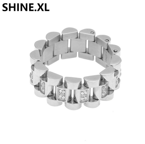 designer hip hop stainless steel ring gold silver plated iced out watch chain micro pave zircon ring for men women
designer hip hop stainless steel ring gold silver plated iced out watch chain micro pave zircon ring for men women