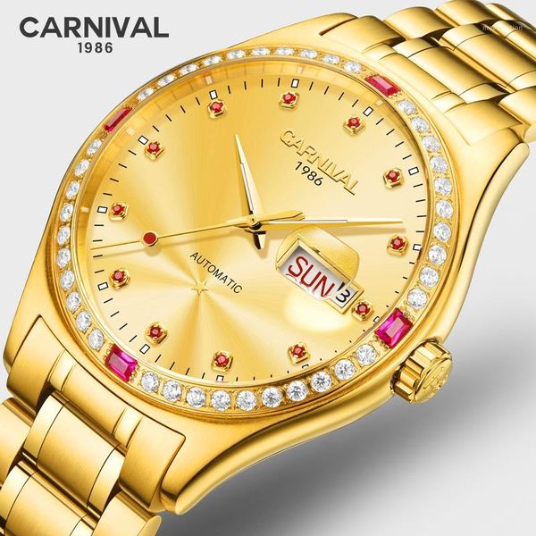 luxury gold mechanical watches carnival high end automatic watch men miyota movement calendar week sapphire luminous full steel1, Slivery;brown
luxury gold mechanical watches carnival high end automatic watch men miyota movement calendar week sapphire luminous full steel1, Slivery;brown