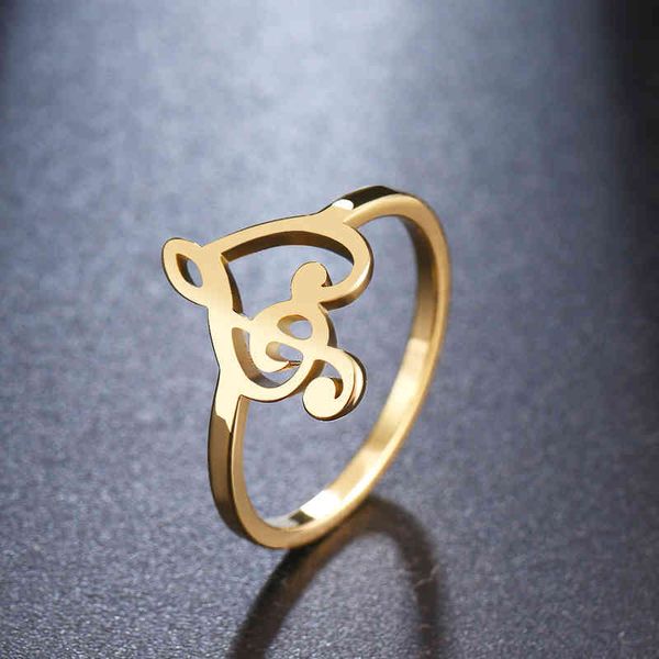 cacana music note heart of treble and bass fashion for women gold ring female bohemian wedding gifts stainless steel jewelry, Silver
cacana music note heart of treble and bass fashion for women gold ring female bohemian wedding gifts stainless steel jewelry, Silver
