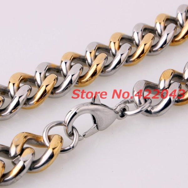 link, chain 11/13/15mm charming silver gold color tone link mens jewelry 316l stainless steel curb cuban bracelet bangle good gift, Black
link, chain 11/13/15mm charming silver gold color tone link mens jewelry 316l stainless steel curb cuban bracelet bangle good gift, Black