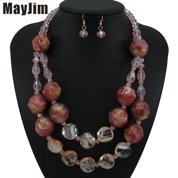 mayjim new vintage crystal red necklace jewelry sets big acrylic bead bohemia gold chain bridal jewelry sets fashion women, Silver
mayjim new vintage crystal red necklace jewelry sets big acrylic bead bohemia gold chain bridal jewelry sets fashion women, Silver