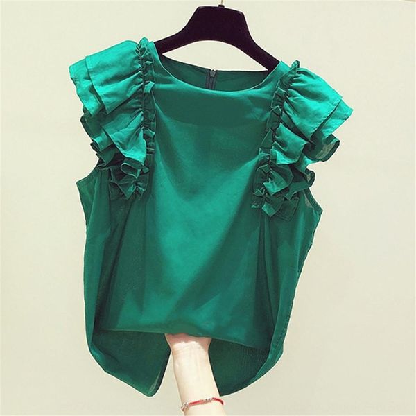 2020 spring and summer new korean style elegant flounced flying sleeve pullover pullovershirt pulloverround neck pullover women's casua, White
2020 spring and summer new korean style elegant flounced flying sleeve pullover pullovershirt pulloverround neck pullover women's casua, White