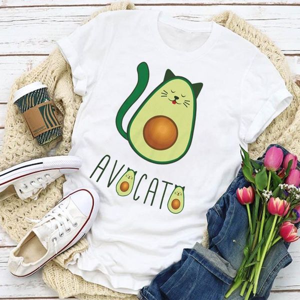 women graphic cat avocado cute short sleeve cartoon 90s summer t-shirt lady womens clothing clothes tee female t shirt, White
women graphic cat avocado cute short sleeve cartoon 90s summer t-shirt lady womens clothing clothes tee female t shirt, White
