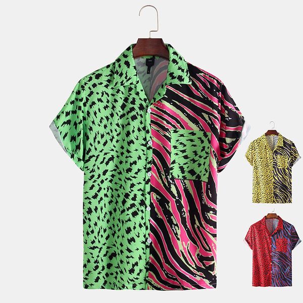 2021 new casual color matching short sleeve men's lapel shirtslim fit fashion floral print dress males clothesv96t, White;black
2021 new casual color matching short sleeve men's lapel shirtslim fit fashion floral print dress males clothesv96t, White;black